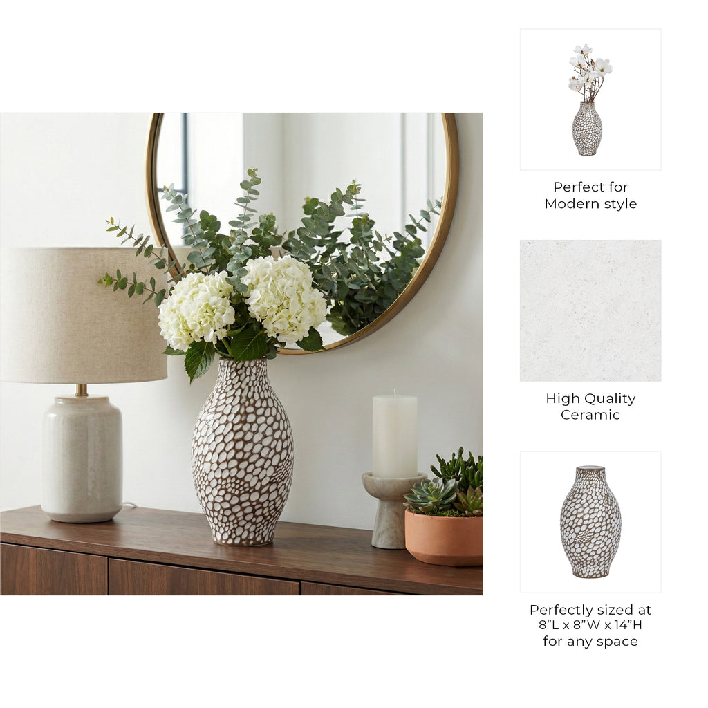 Harpermill Brown Vase — 14″ — additional view