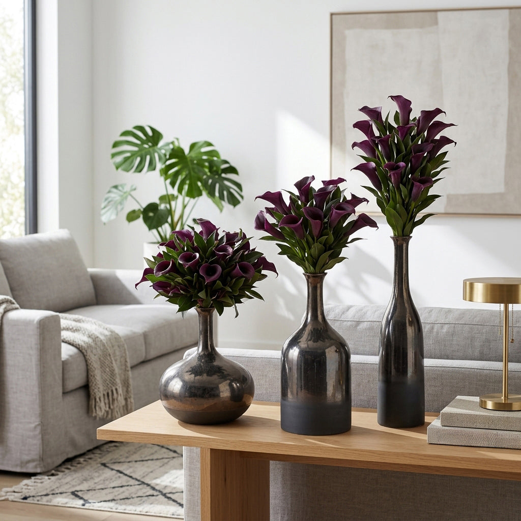 Maxlake Set of 3 Bronze Vases — 18″ — additional view