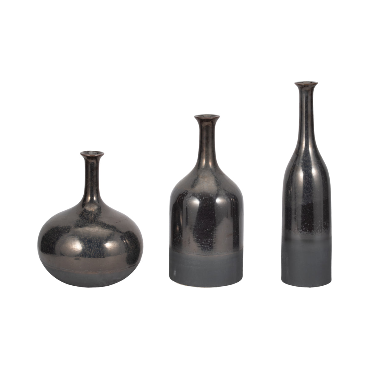 Maxlake Set of 3 Bronze Vases — 18″ — additional view