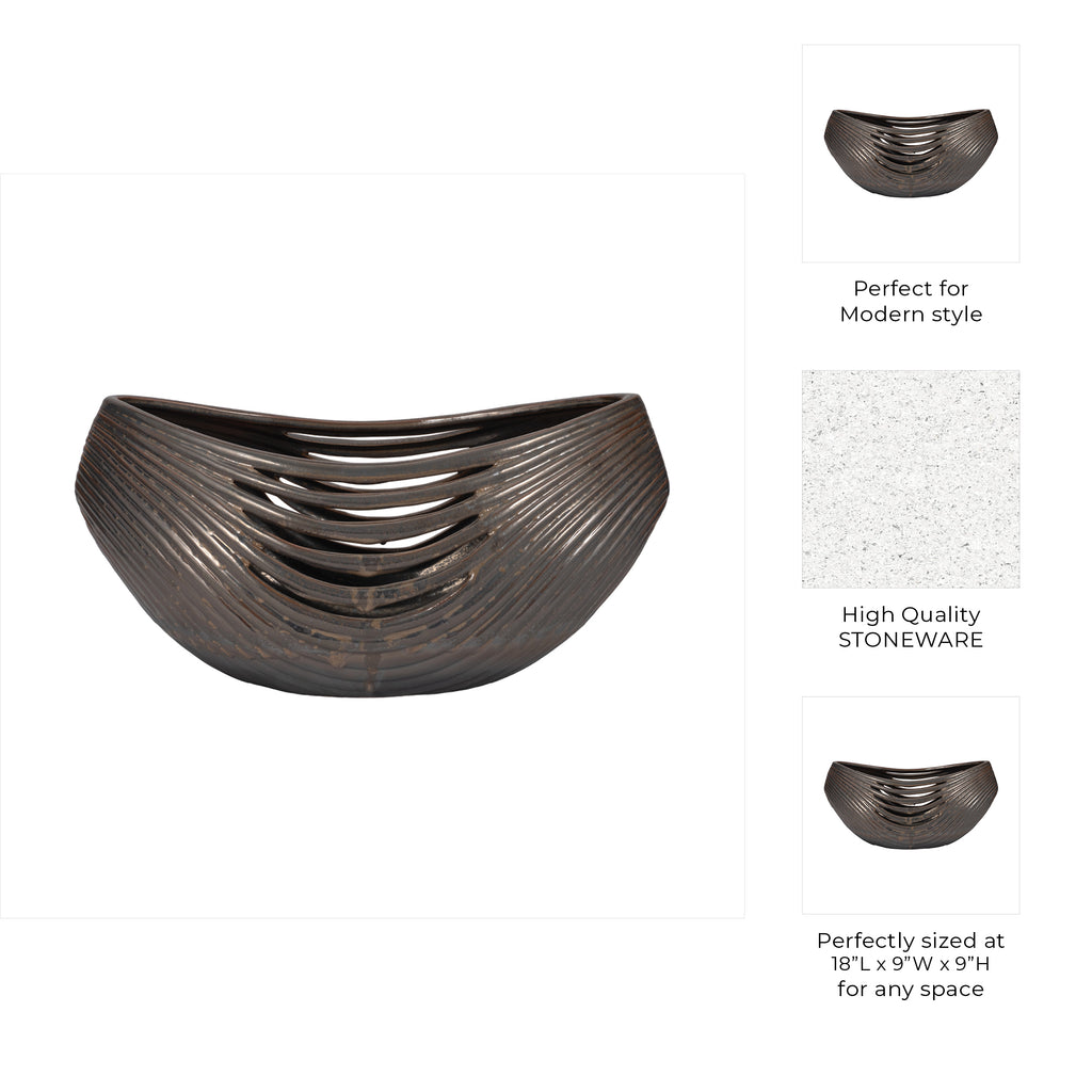 Calvinwind Bronze Bowl — 9″ — additional view