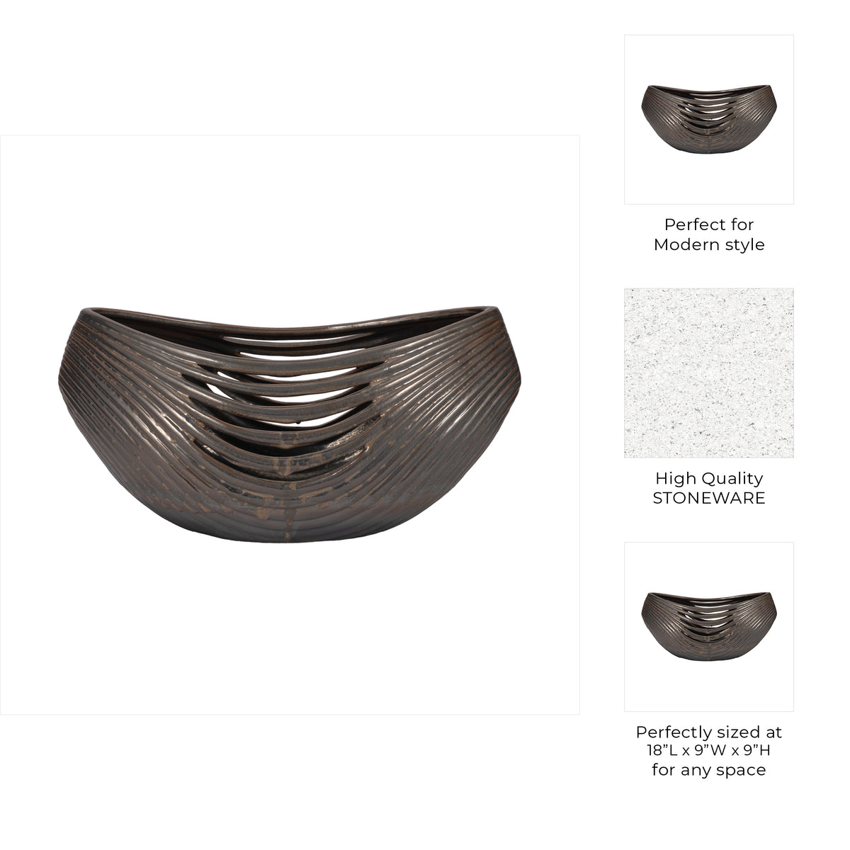 Calvinwind Bronze Bowl — 9″ — additional view