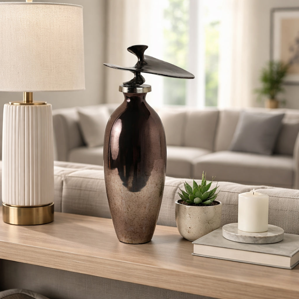 Cedarford Bronze Glass Vase — 20″ — additional view