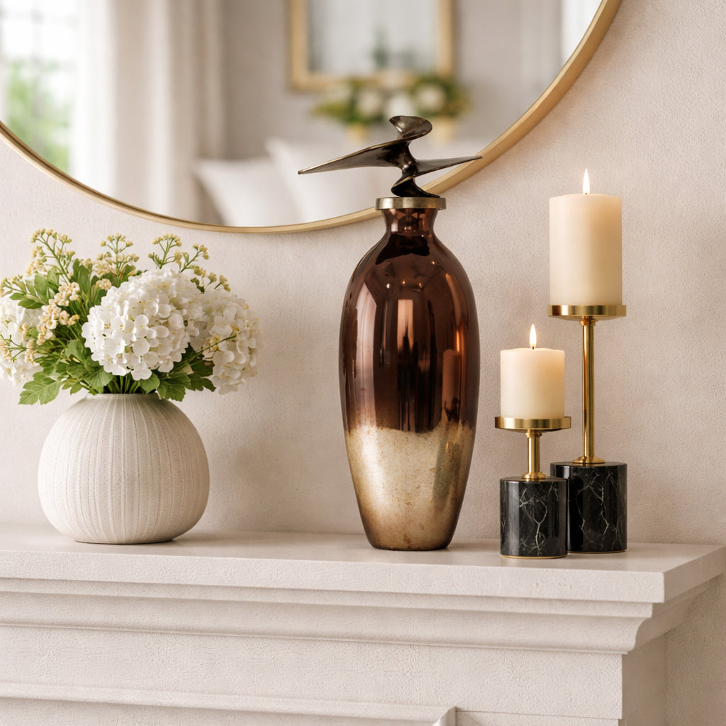 Cedarford Bronze Glass Vase — 20″ — additional view
