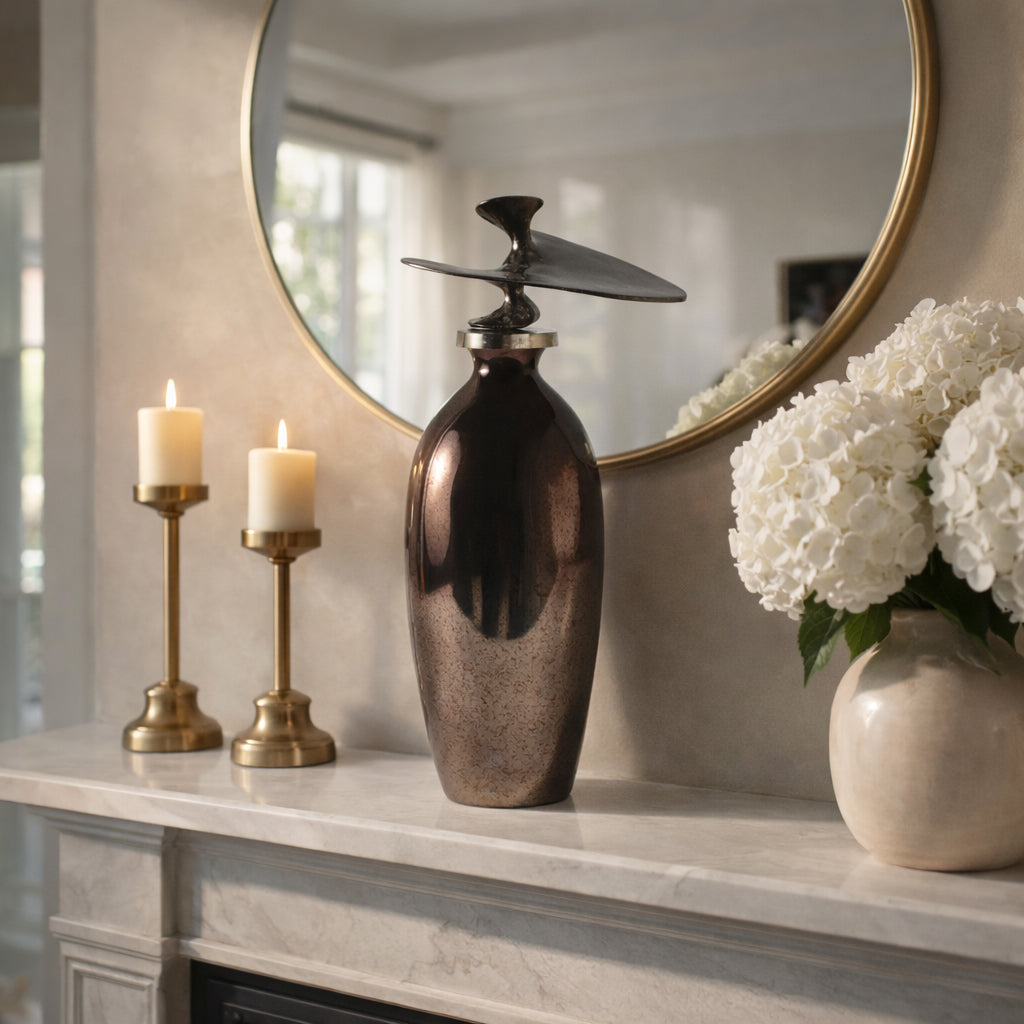 Cedarford Bronze Glass Vase — 22″ — additional view