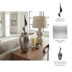 Gunnargrove Gray Glass Vase — 26″ — additional view