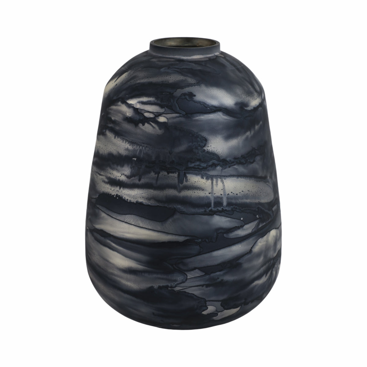 Clydeburn Blue Glass Vase — 12″ — additional view