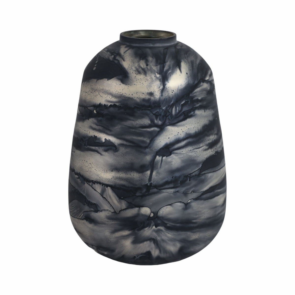 Clydeburn Blue Glass Vase — 12″ — additional view
