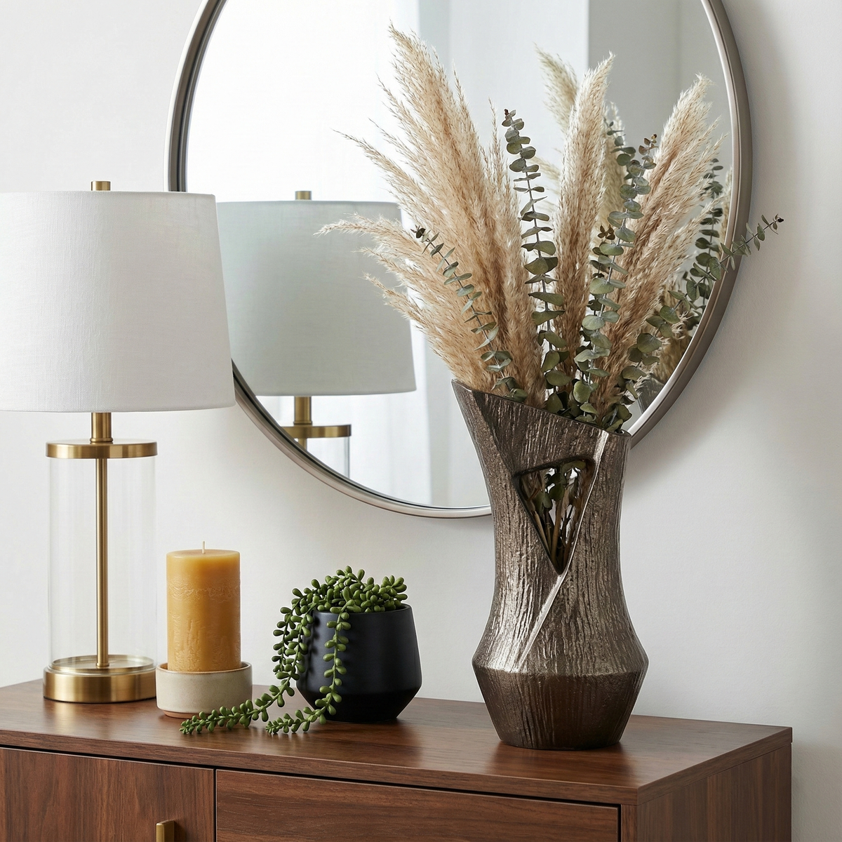 Bradenfield Gray Vase — 12″ — additional view