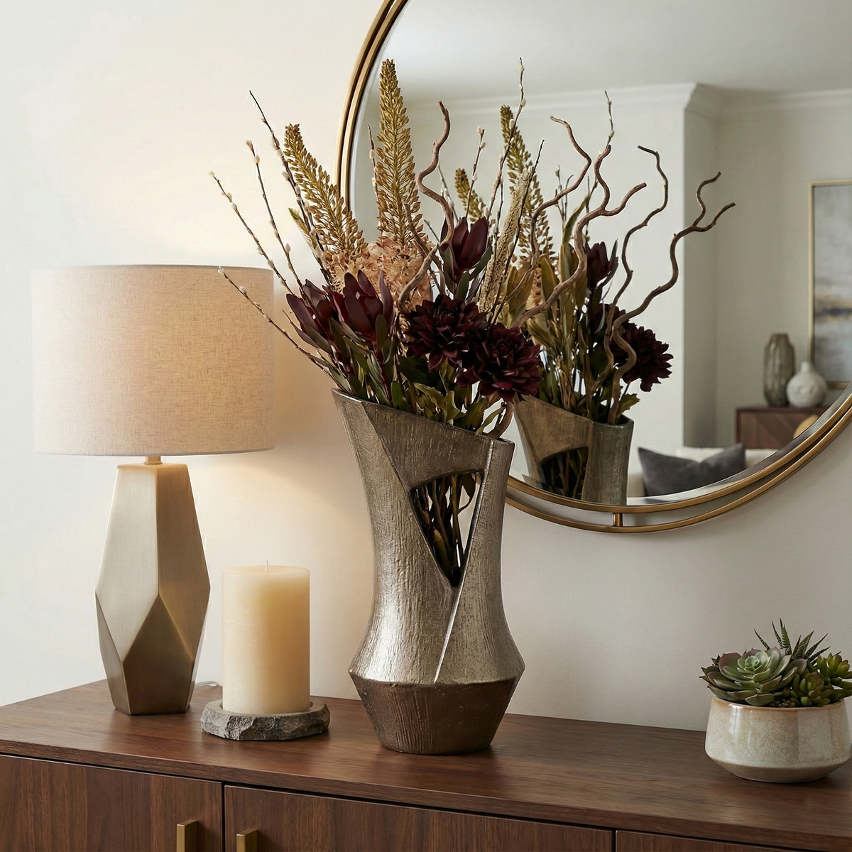 Bradenfield Gray Vase — 16″ — additional view