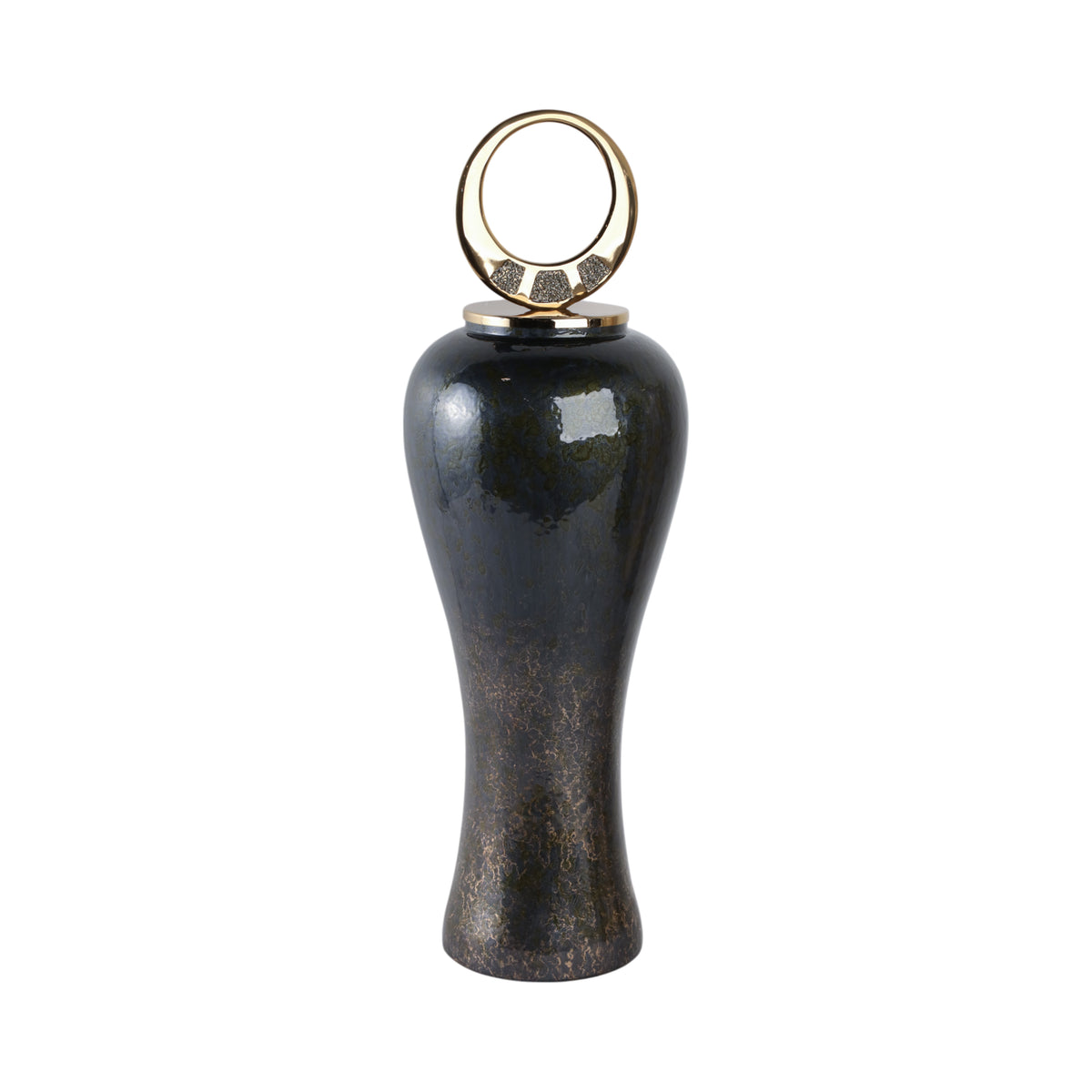 Thornton Black Glass Vase — 27″ — additional view