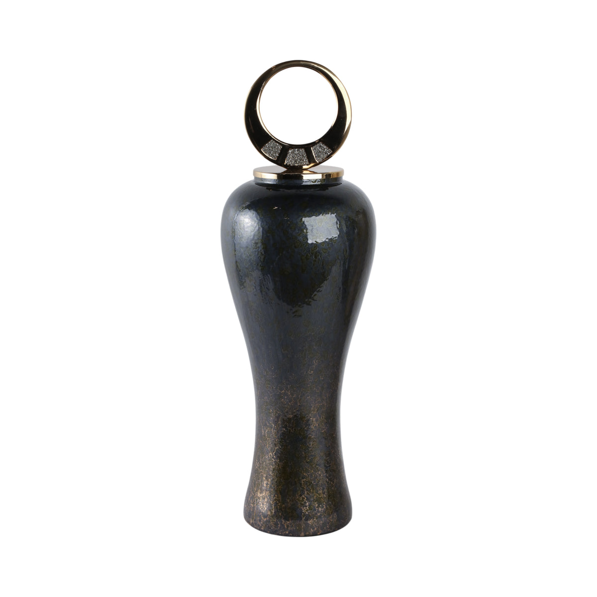 Thornton Black Glass Vase — 27″ — additional view