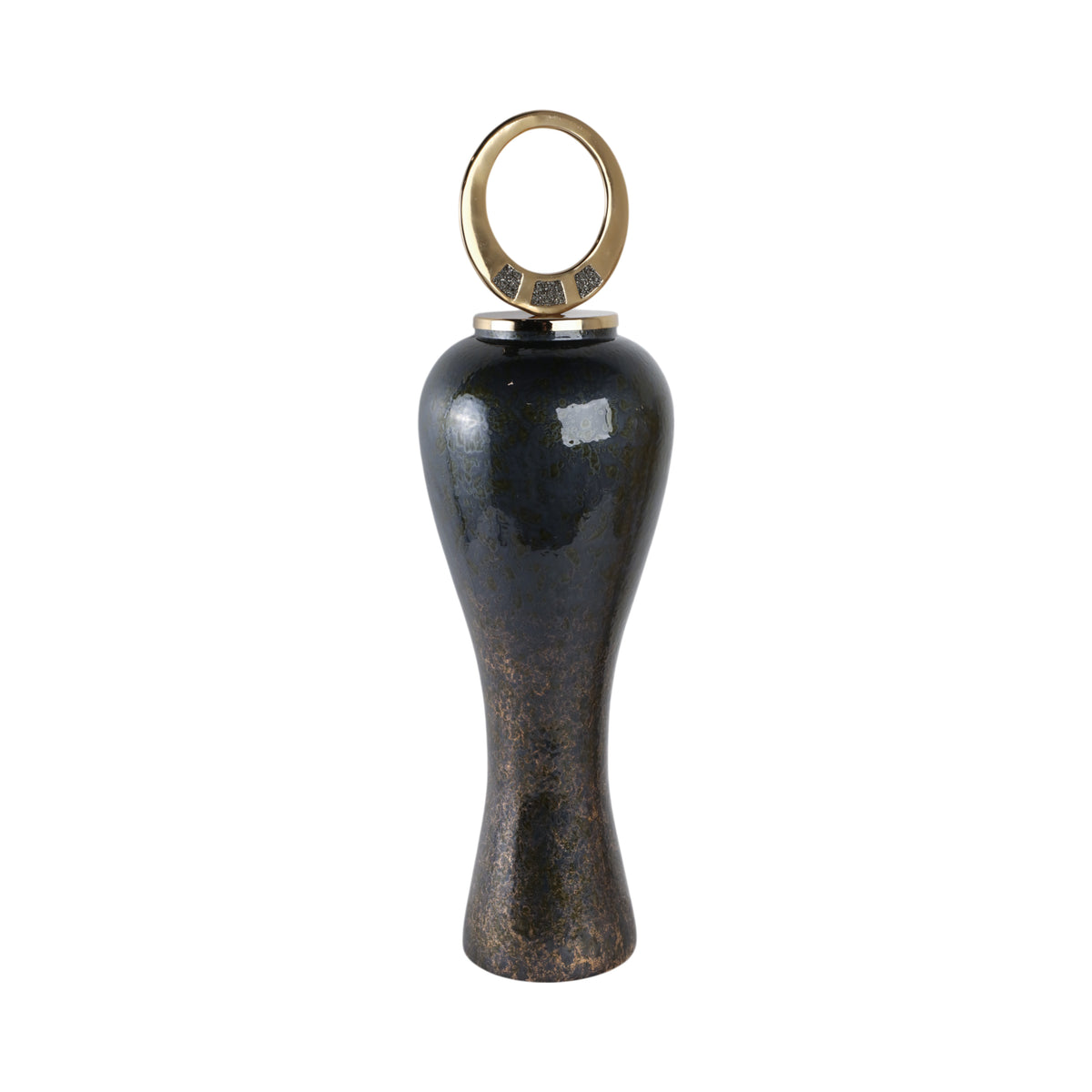 Thornton Black Glass Vase — 34″ — additional view