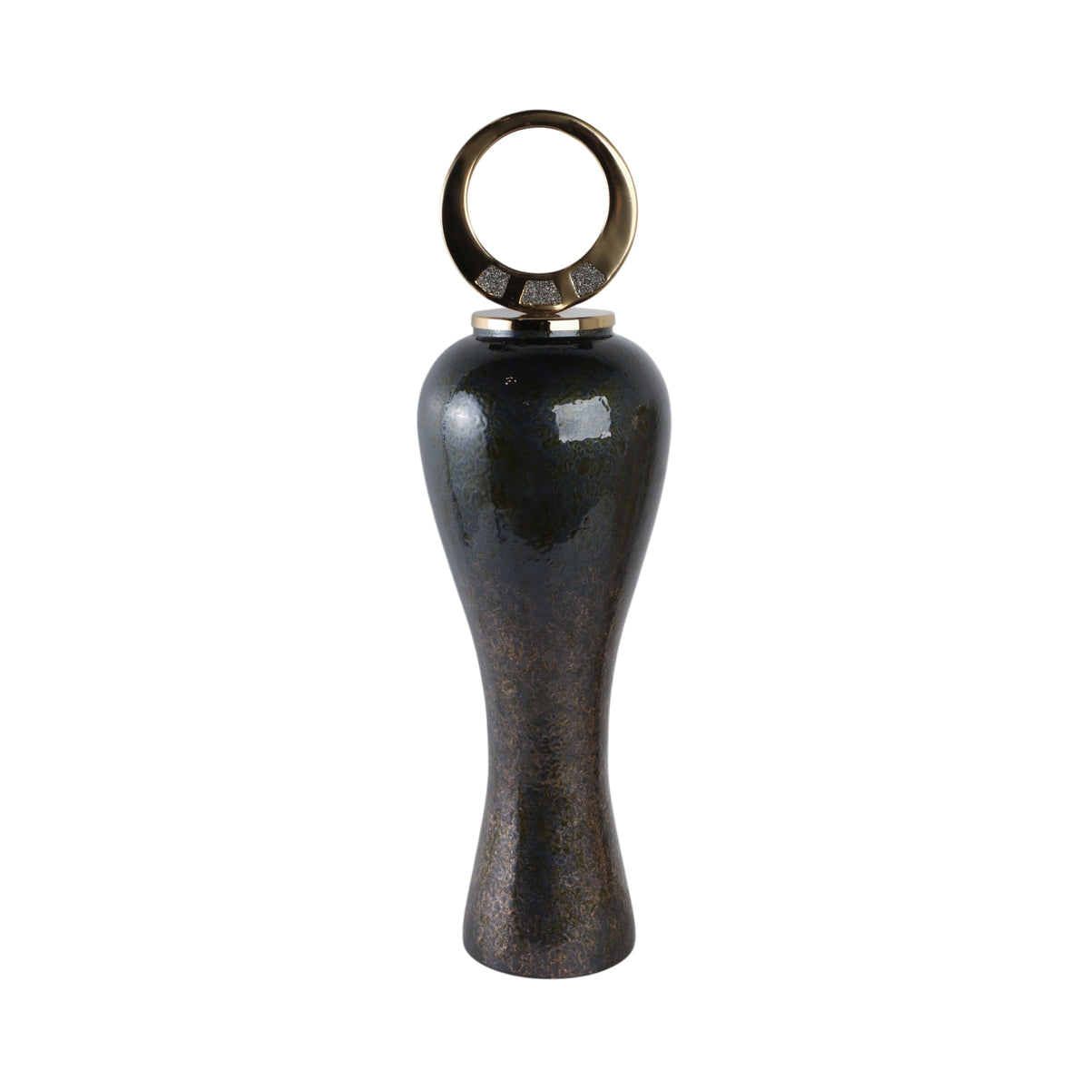 Thornton Black Glass Vase — 34″ — additional view