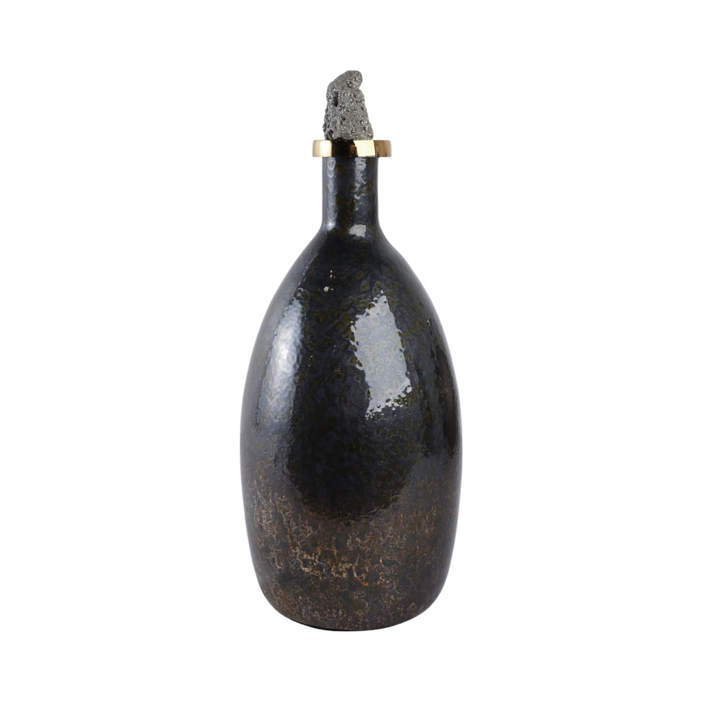 Farleydale Black Glass Vase — 20″ — additional view