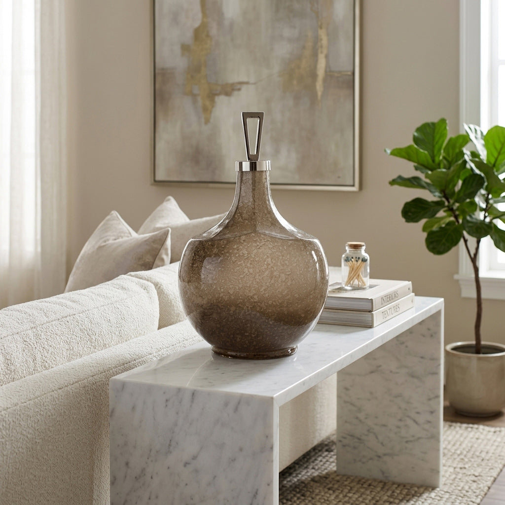 Tatummore White Glass Vase — 20″ — additional view