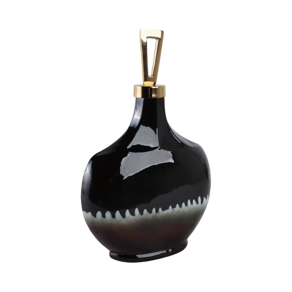 Elmontgrove Black Glass Vase — 16″ — additional view