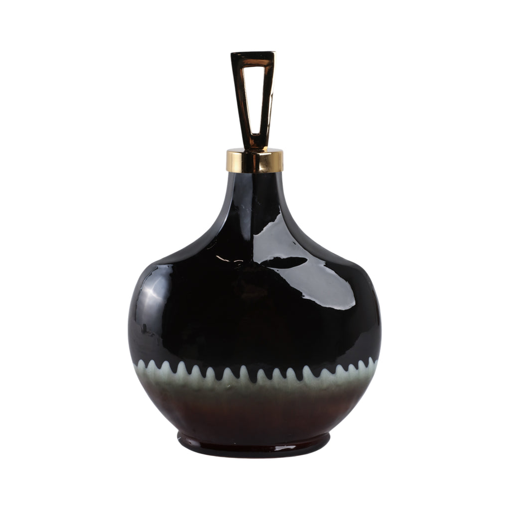 Elmontgrove Black Glass Vase — 16″ — additional view