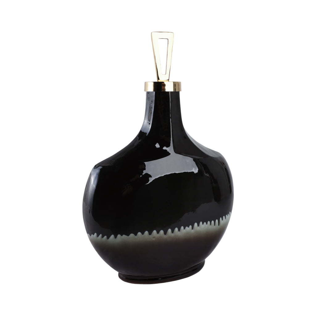 Elmontgrove Black Glass Vase — 20″ — additional view