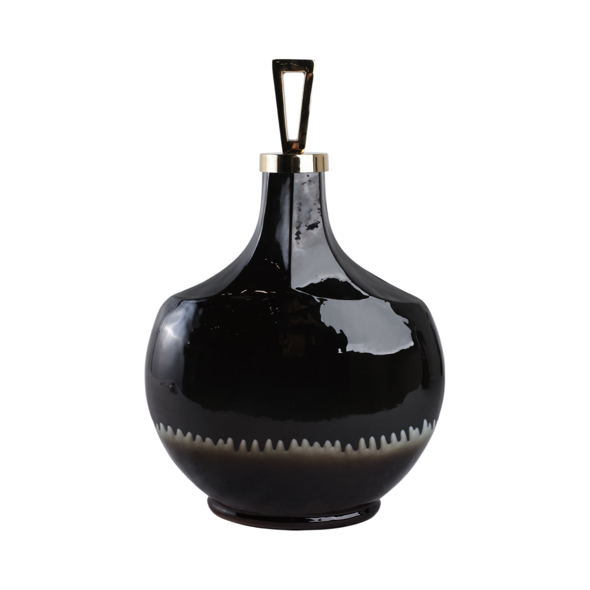 Elmontgrove Black Glass Vase — 20″ — additional view