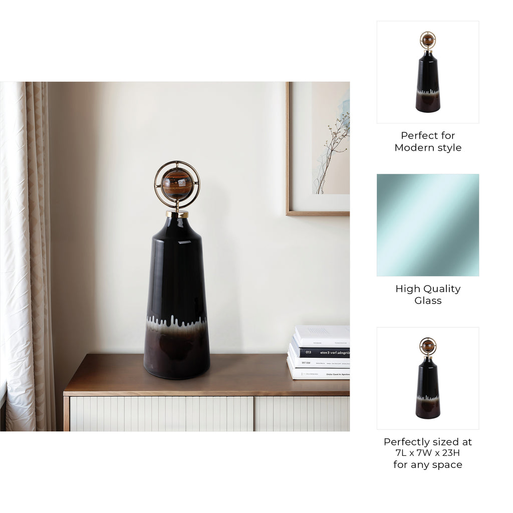 Graydonwind Brown Glass Vase — 23″ — additional view