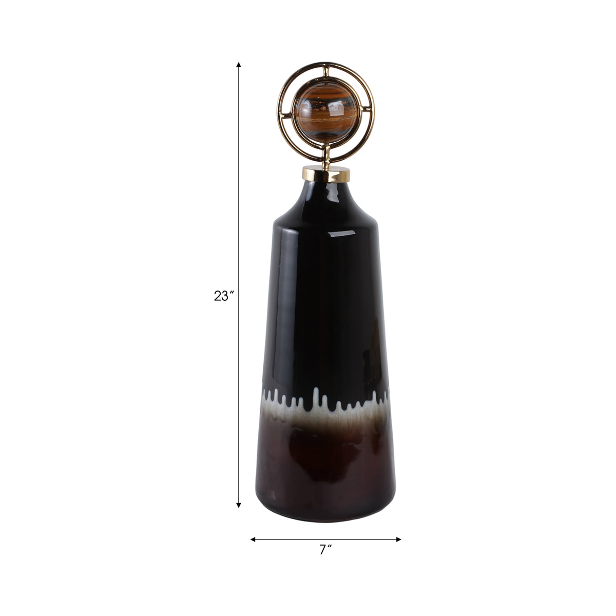 Graydonwind Brown Glass Vase — 23″ — additional view