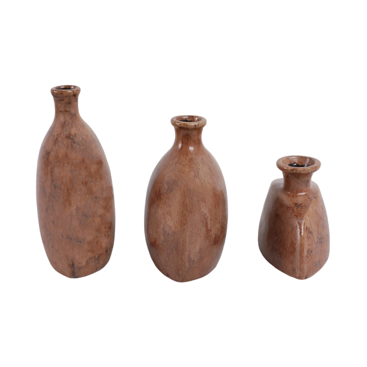 Bentonfield Set of 3 Brown Vases — 9″ — additional view