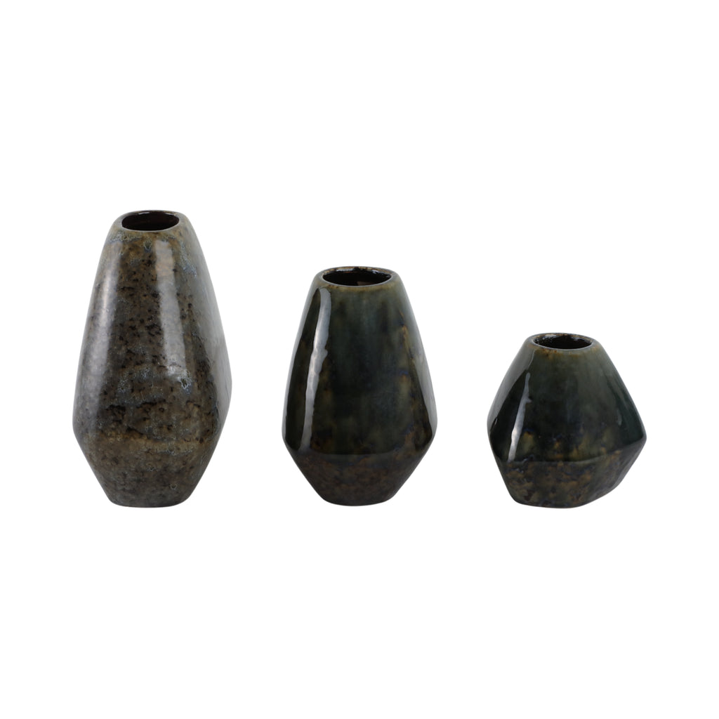 Denningham Set of 3 Brown Vases — 8″ — additional view