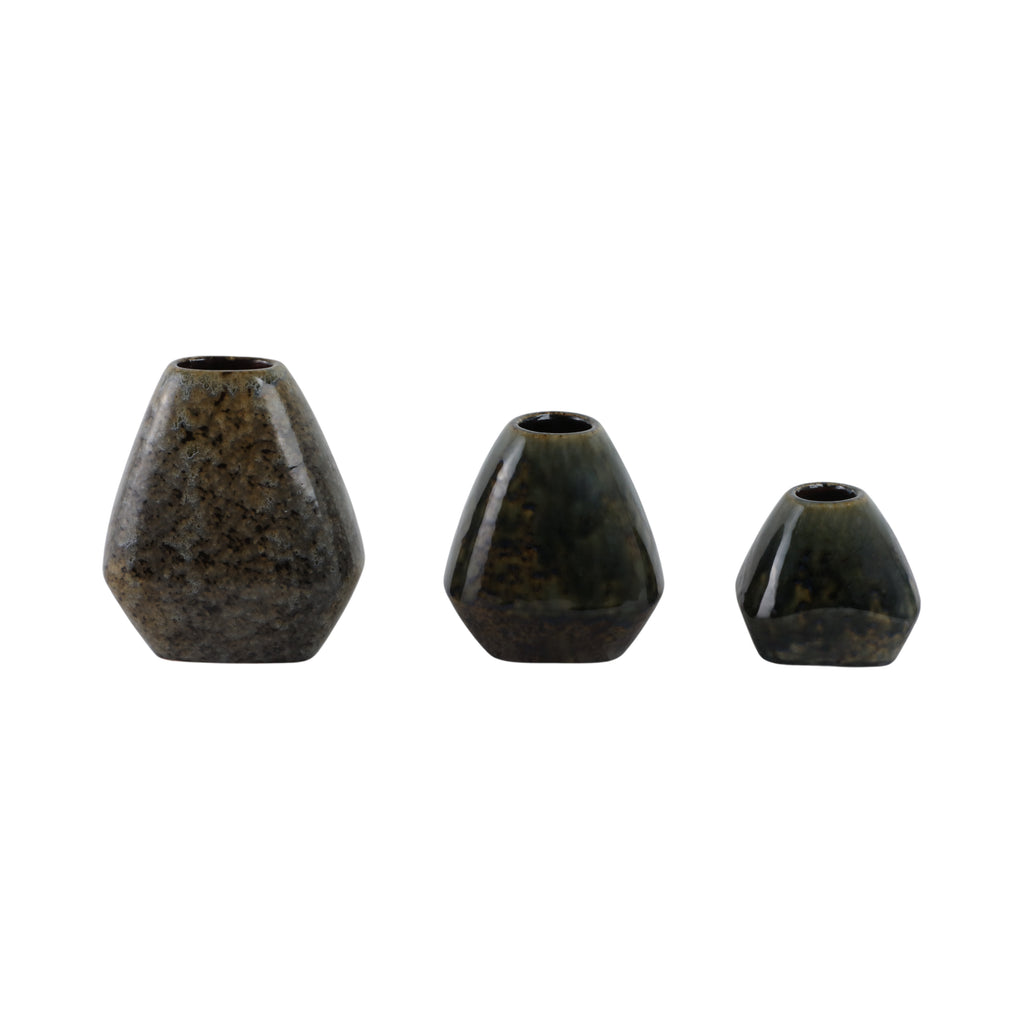 Denningham Set of 3 Brown Vases — 8″ — additional view