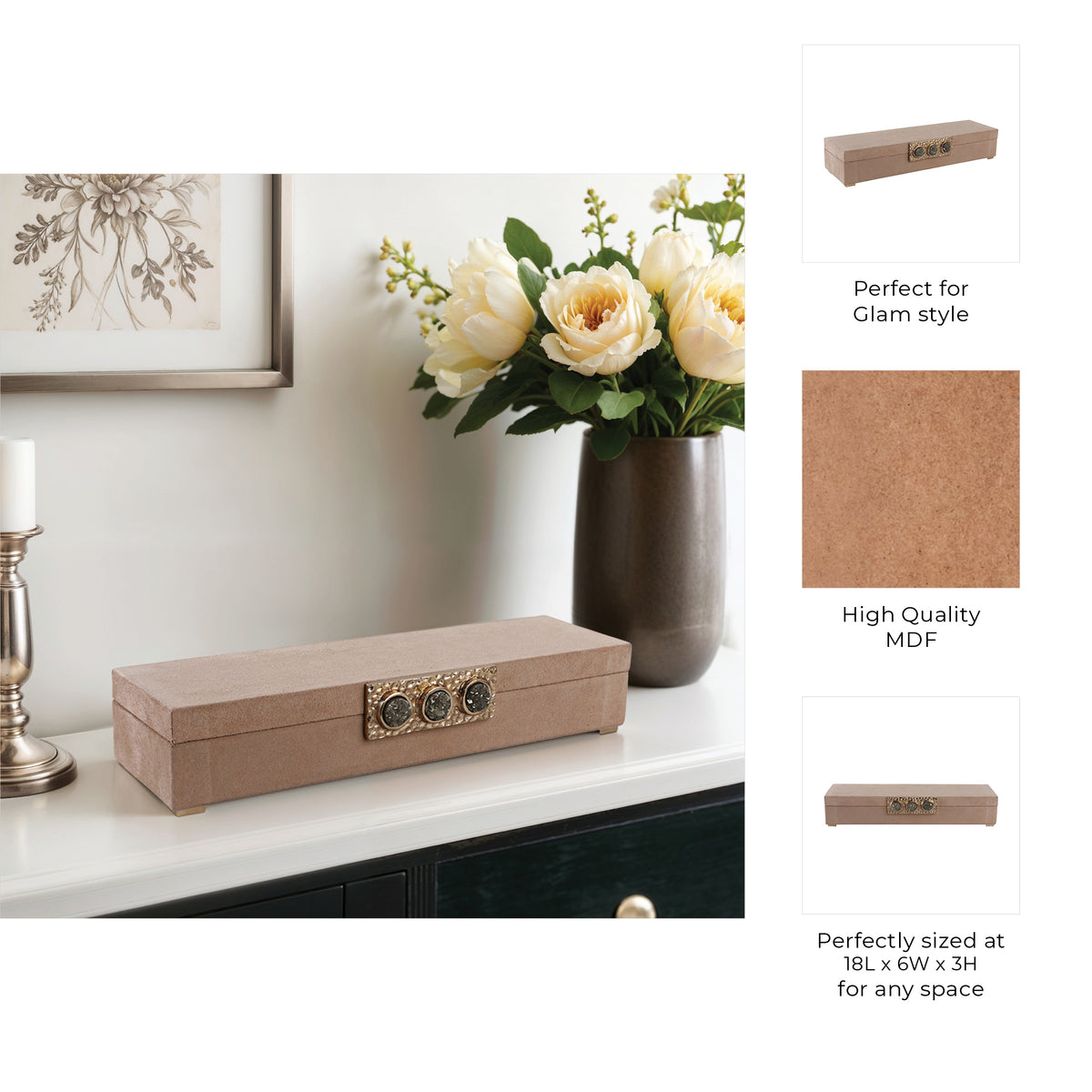 Caltonridge Ivory Box — 3″ — additional view