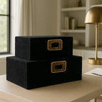 Raymond Set of 2 Black Boxes — 5″ — additional view