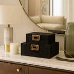 Raymond Set of 2 Black Boxes — 5″ — additional view