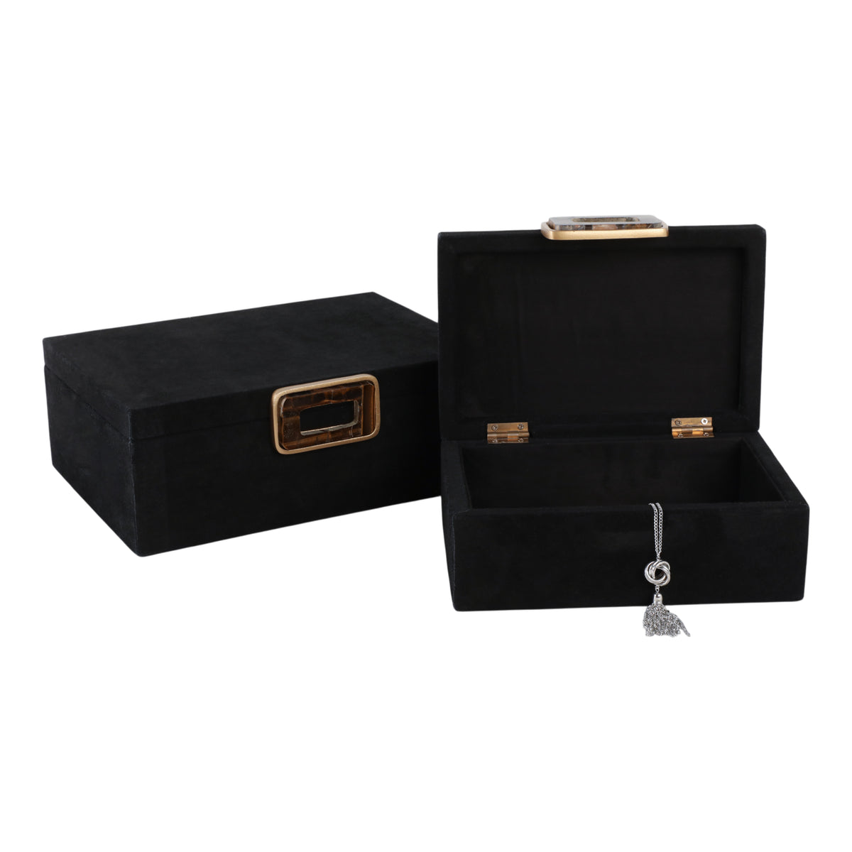 Raymond Set of 2 Black Boxes — 5″ — additional view