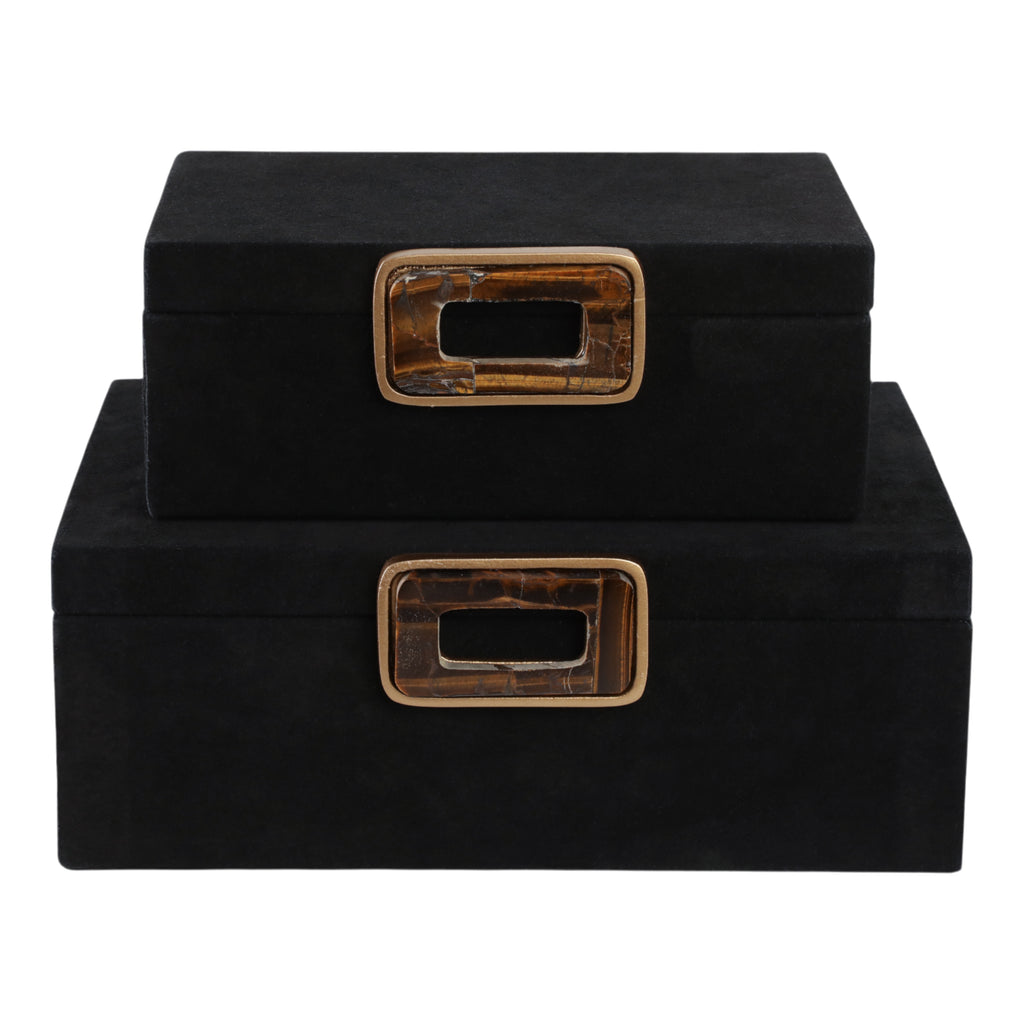 Raymond Set of 2 Black Boxes — 5″ — additional view