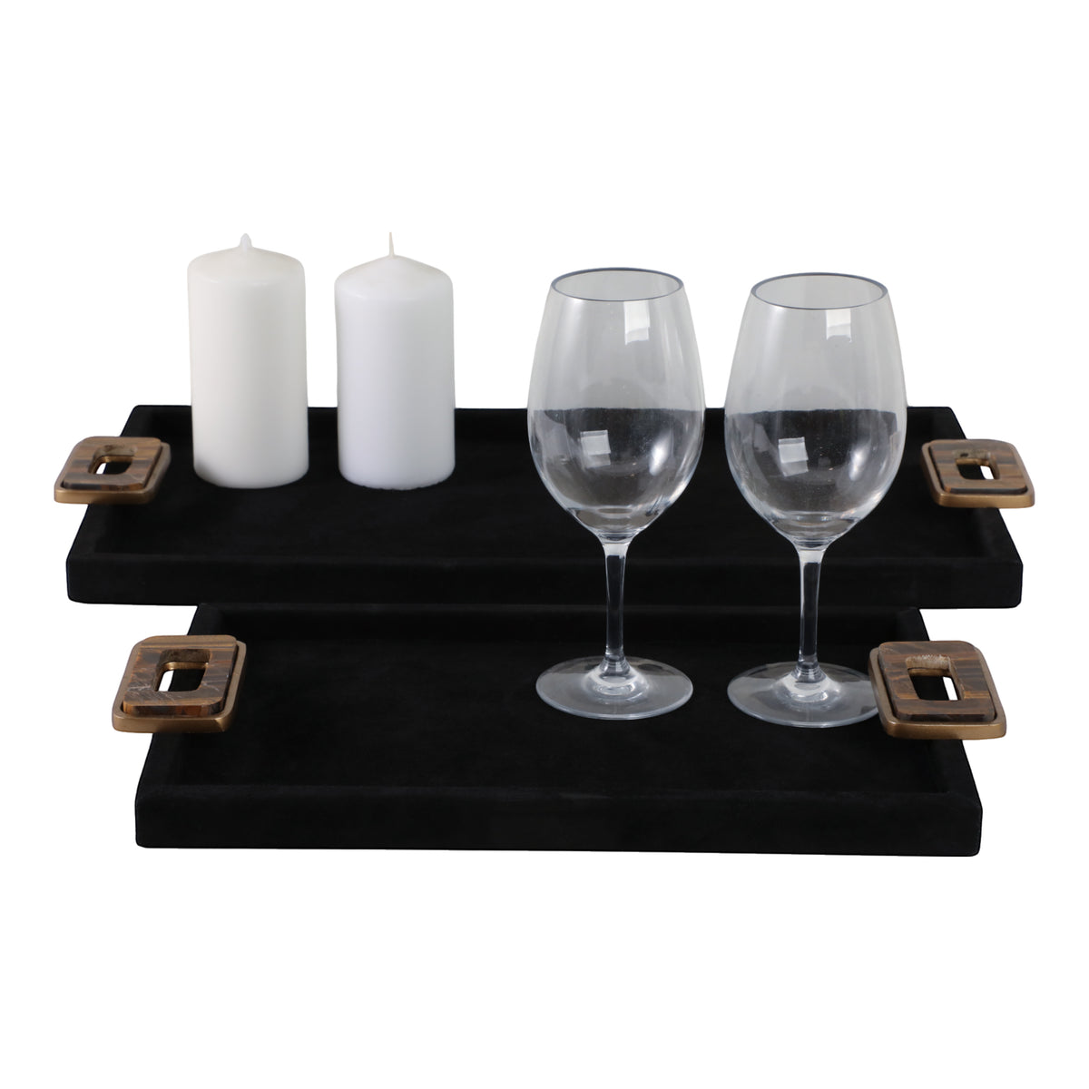 Samsonford Set of 2 Black Tray — 1″ — additional view
