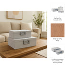 Hammondridge Set of 2 White Boxes — 5″ — additional view