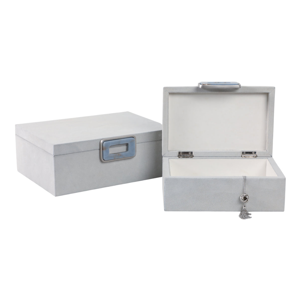 Hammondridge Set of 2 White Boxes — 5″ — additional view