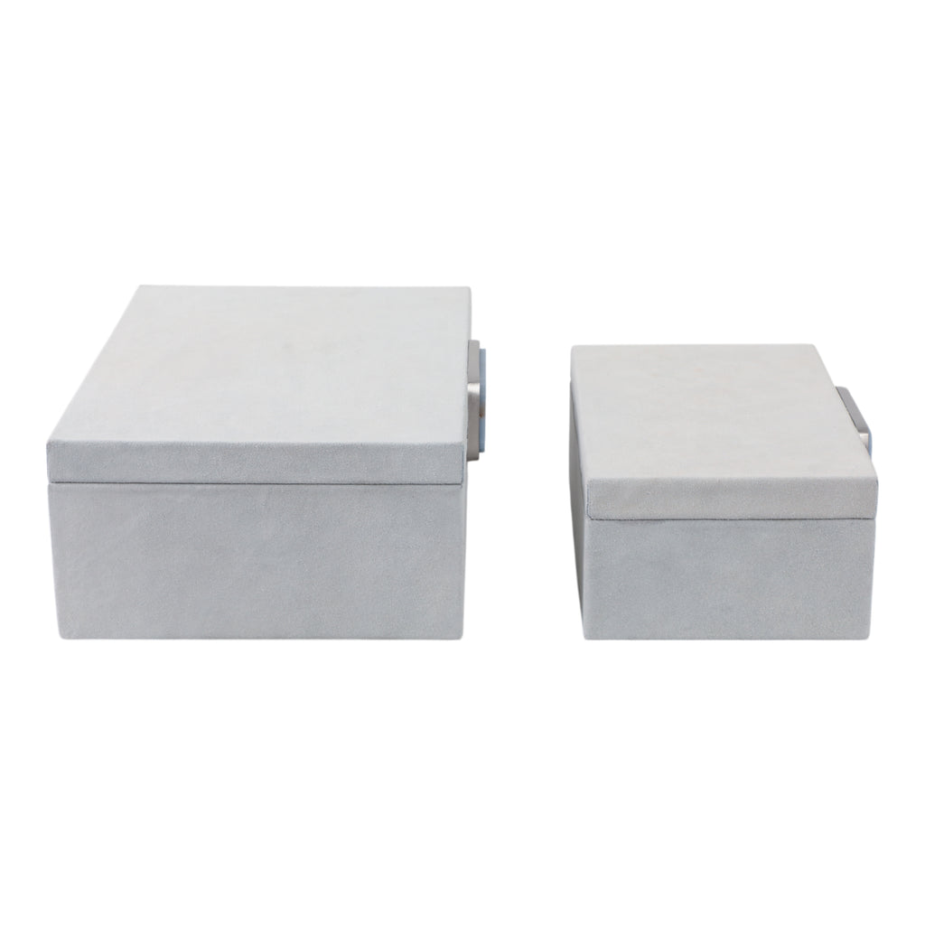 Hammondridge Set of 2 White Boxes — 5″ — additional view