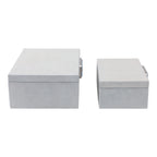 Hammondridge Set of 2 White Boxes — 5″ — additional view