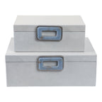 Hammondridge Set of 2 White Boxes — 5″ — additional view