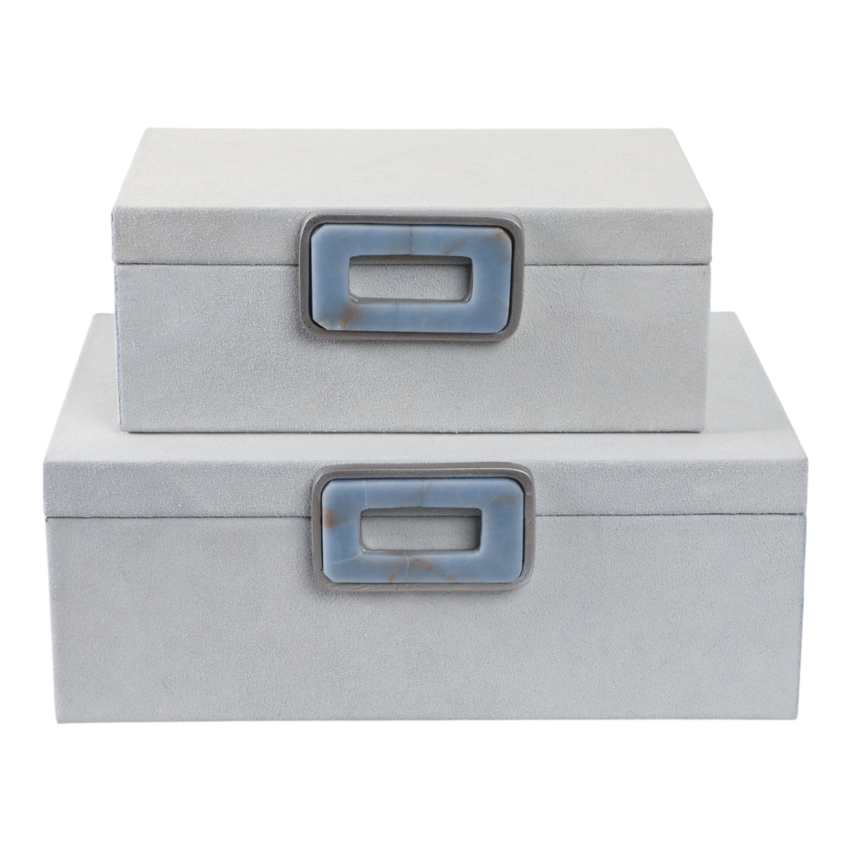 Hammondridge Set of 2 White Boxes — 5″ — additional view