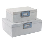 Hammondridge Set of 2 White Boxes — 5″ — additional view