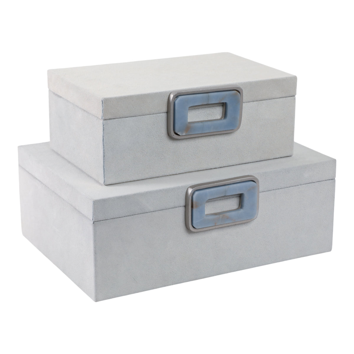 Hammondridge Set of 2 White Boxes — 5″ — additional view