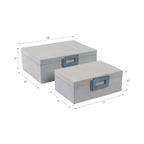 Hammondridge Set of 2 White Boxes — 5″ — additional view