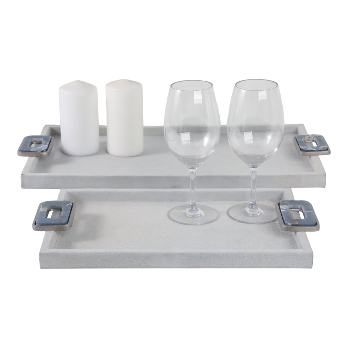 Stormmore Set of 2 White Tray — 2″ — additional view
