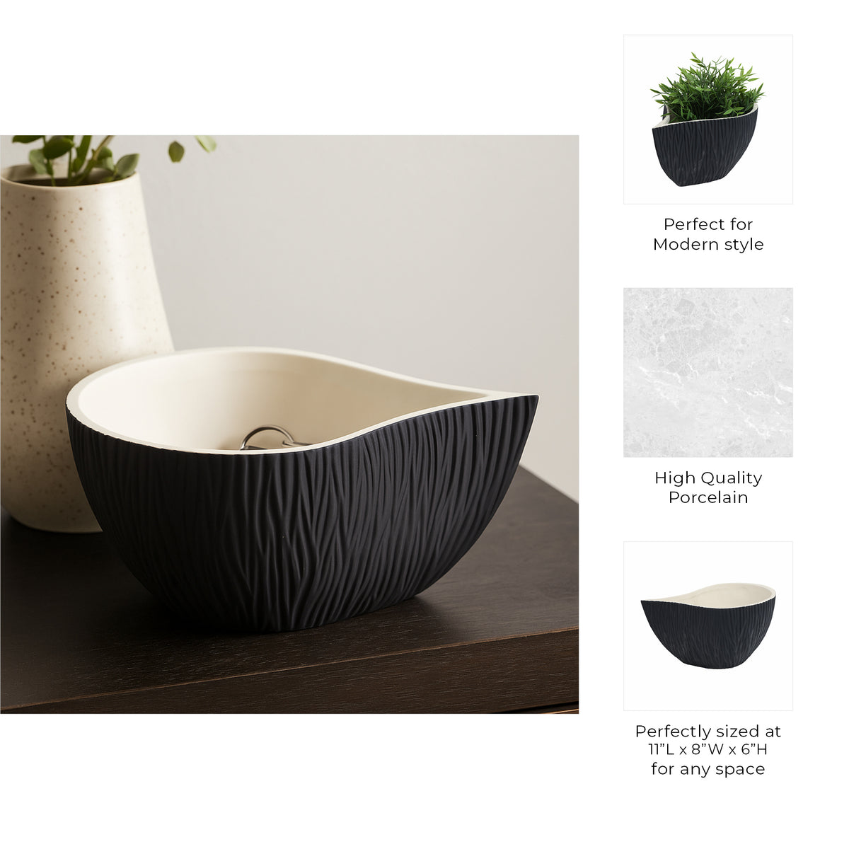 Dermotfield Black Bowl — 6″ — additional view