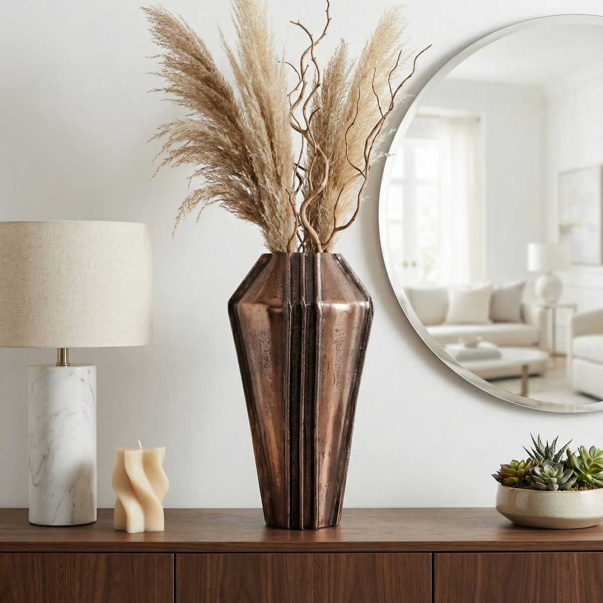 Tiltoncross Bronze Vase — 17″ — additional view