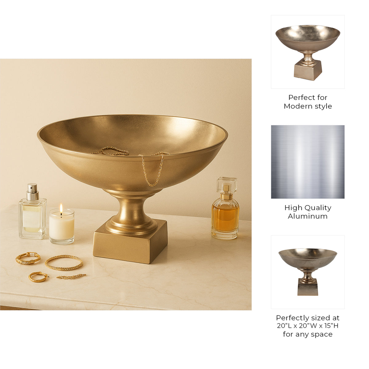 Colinwick Gold Bowl — 15″ — additional view