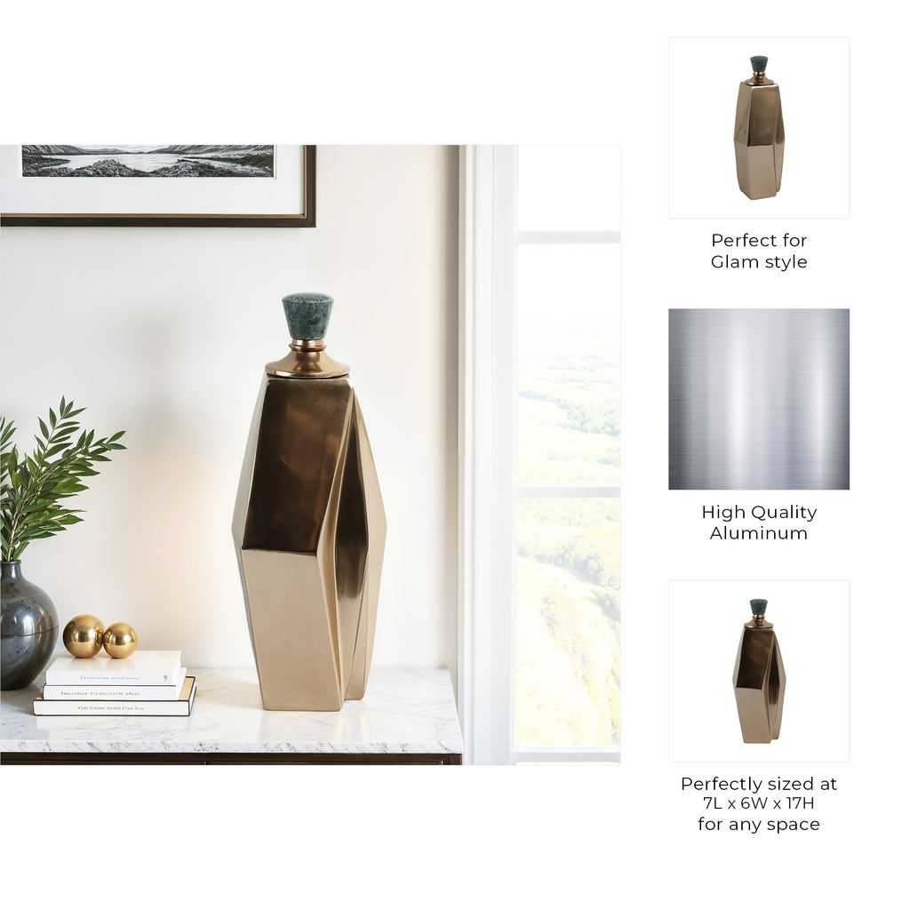 Frazer Gold Vase — 17″ — additional view