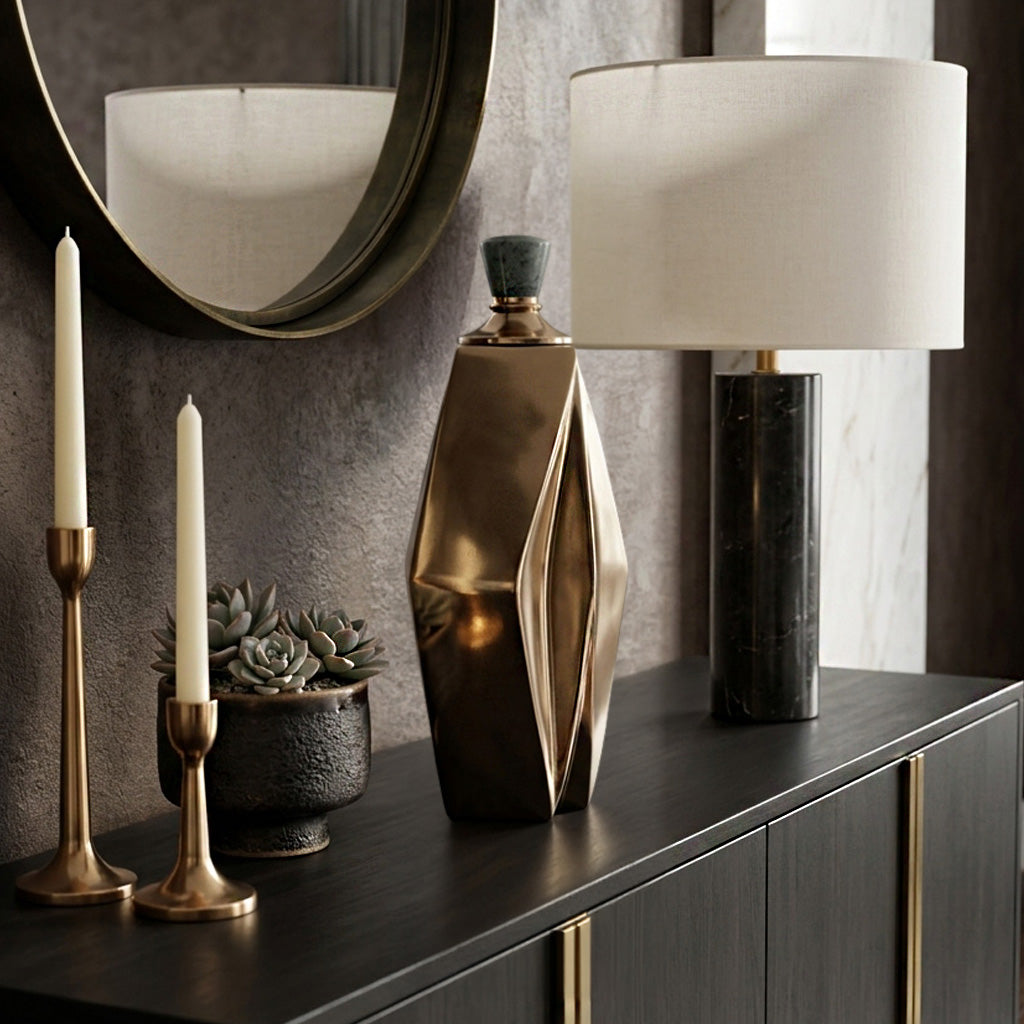 Frazer Gold Vase — 17″ — additional view