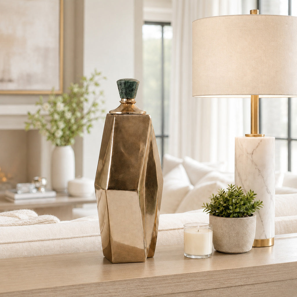 Frazer Gold Vase — 17″ — additional view